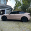 Tesla in Matte Sand Yellow Vinyl Wrap