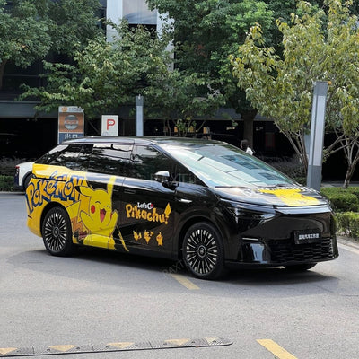 Thunderbolt Pikachu Custom Pokemon Vinyl Car Wrap