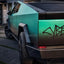 Tiffany To Black Tesla Cybertruck Gradient Wrap detail look