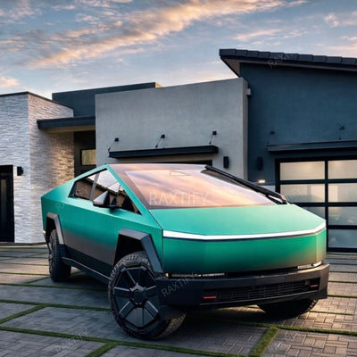 Tiffany To Black Tesla Cybertruck Gradient Wrap