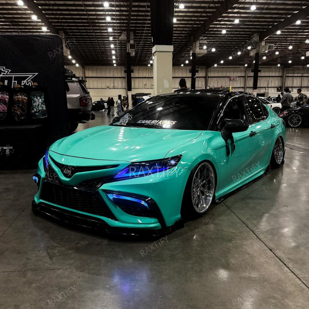 Toyota Camry Super Gloss Mint Green Car Wrap 3