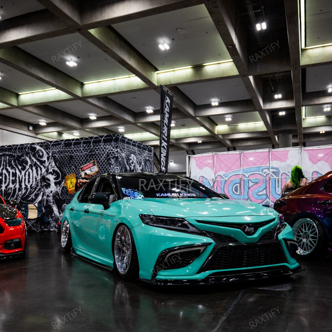 Toyota Camry Super Gloss Mint Green Car Wrap show