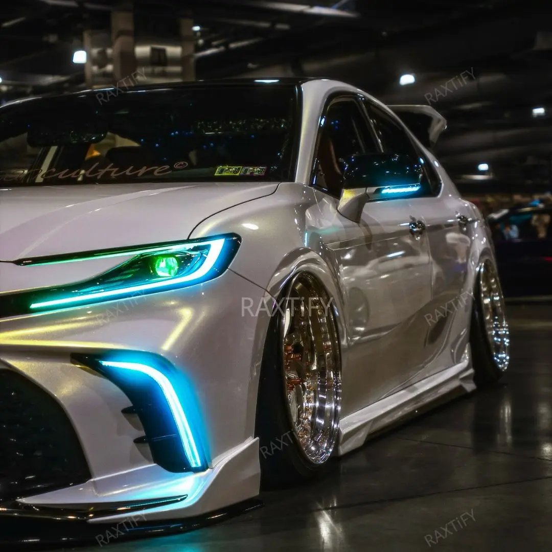 Toyota Color Shift Glitter White Gold Vinyl Wrap