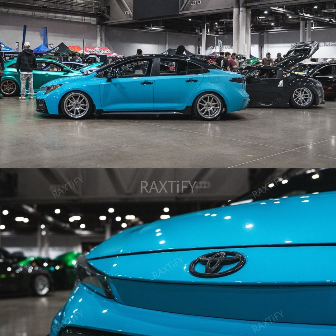 Gloss Miami Blue Vinyl Wrap Toyota