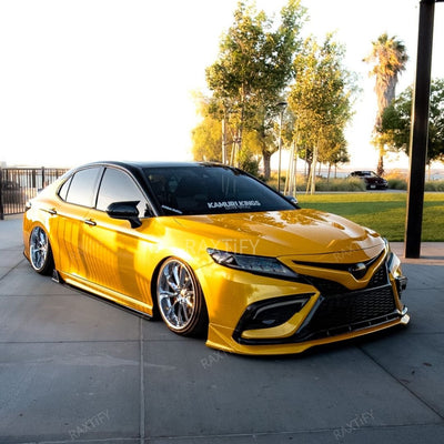 Toyota_camry_Gloss_Metallic_Golden_Yellow_Vinyl_Wrap