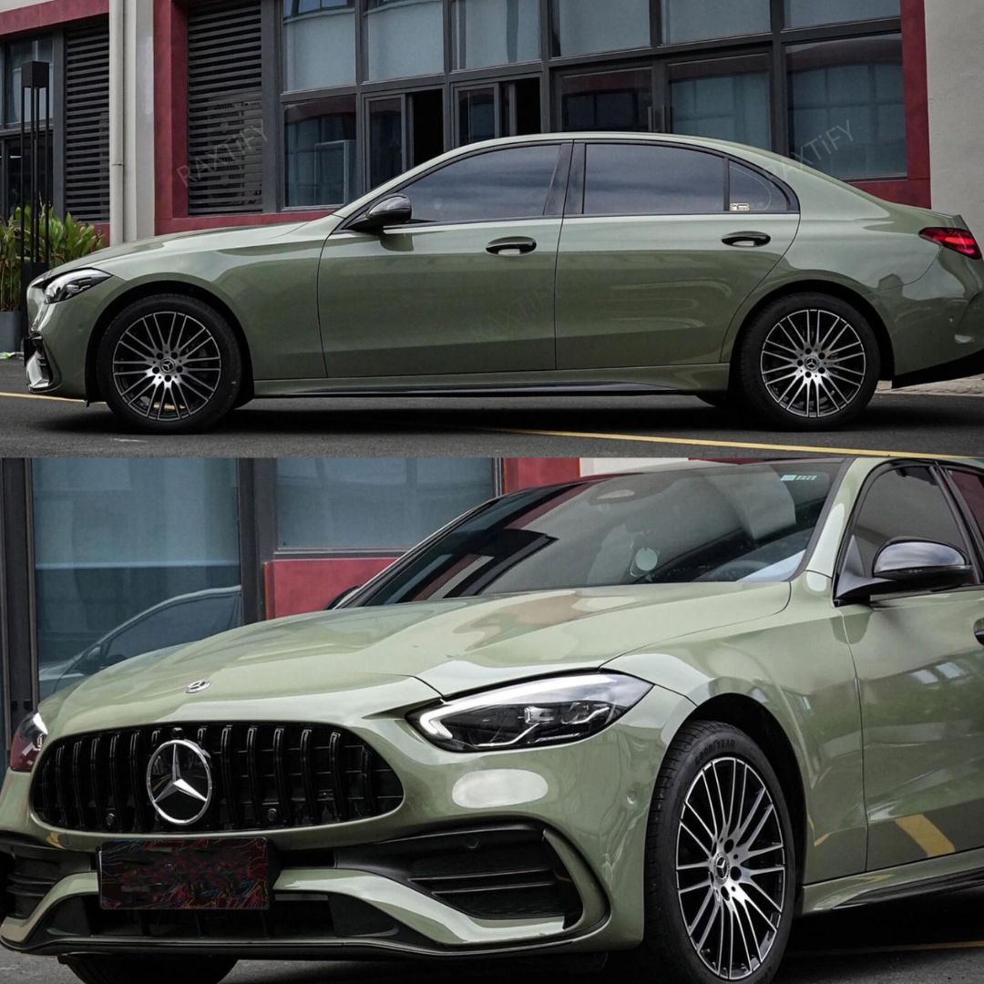 Ultra-Gloss Light Khaki Green Paint Protection Film