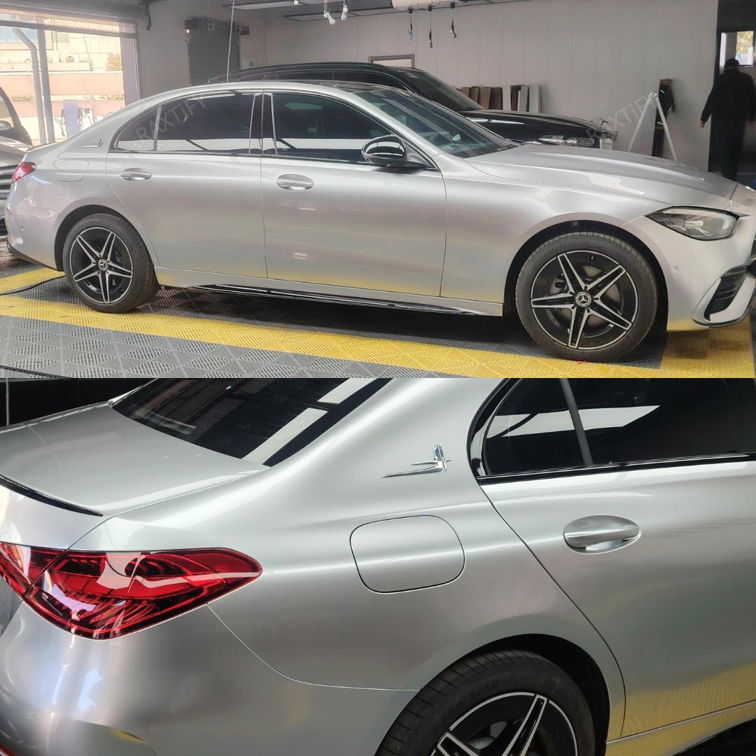 Ultra-Gloss Metallic Aluminum Mercury Paint Protection Film