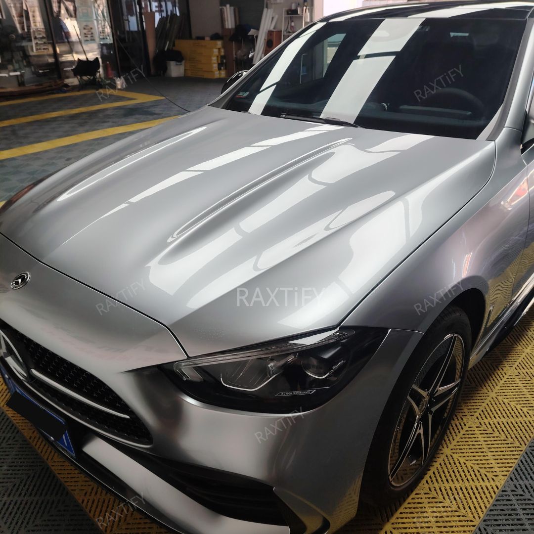 Ultra-Gloss Metallic Aluminum Mercury Paint Protection Film