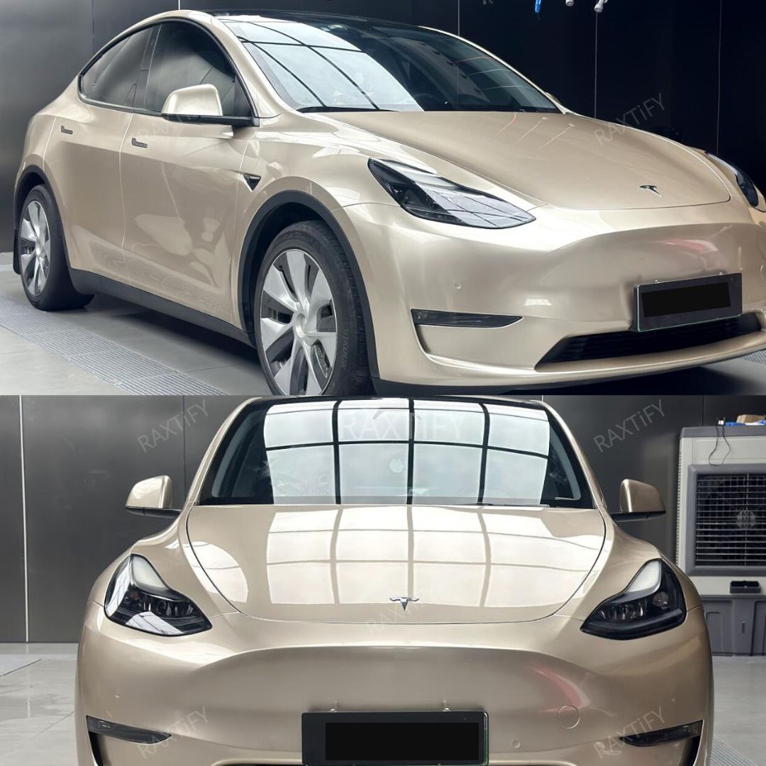 Ultra-Gloss Metallic Champagne Gold Paint Protective Film 