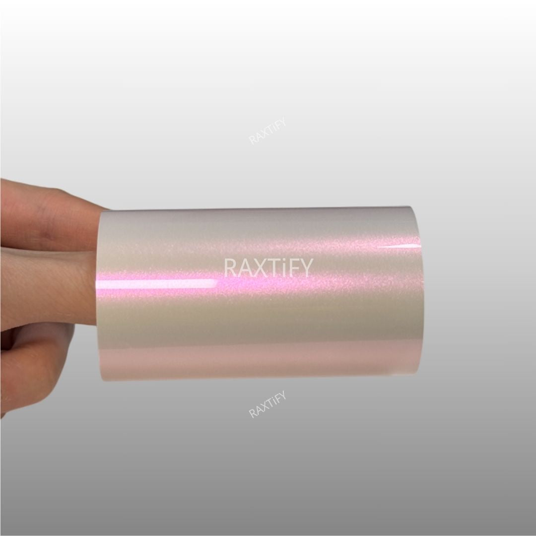 Ultra Gloss Metallic Pink White Paint Protection Film