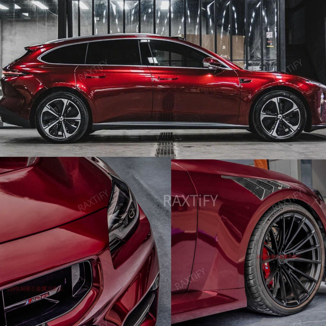 Ultra-Gloss Metallic Rosewood Red Paint Protection Film