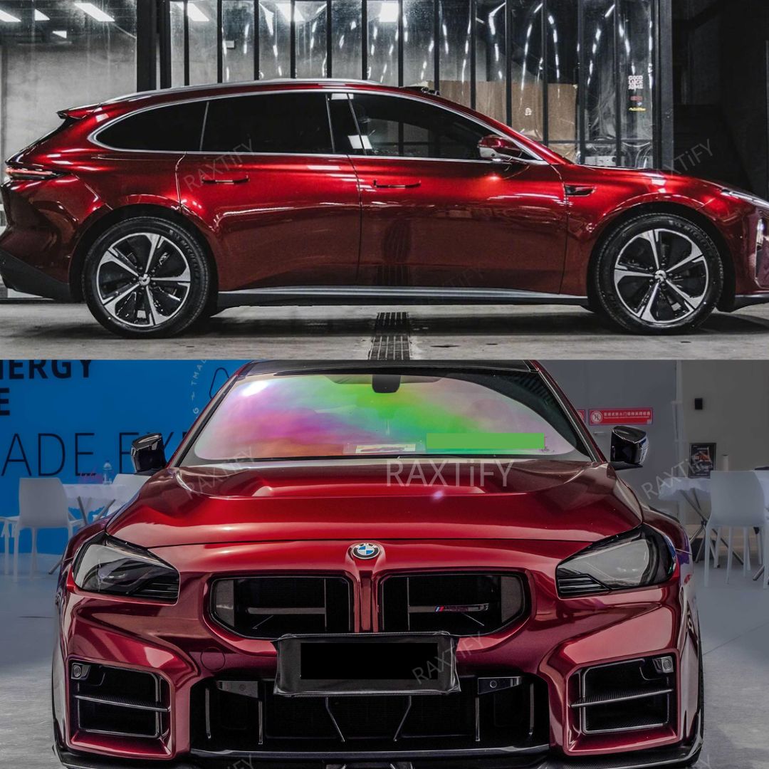 Ultra-Gloss Metallic Rosewood Red Paint Protection Film
