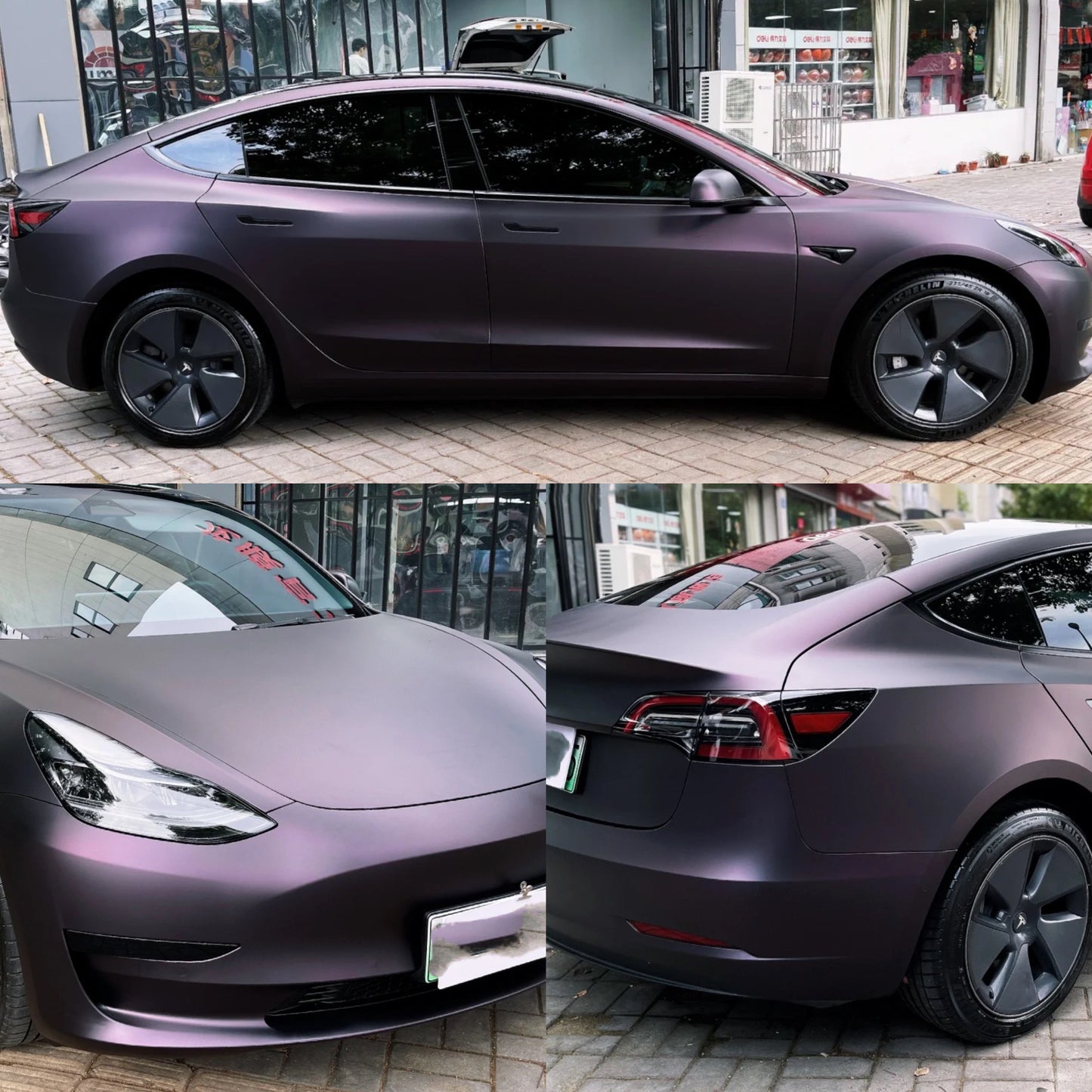 Ultra-Matte Black Purple Vinyl Wrap