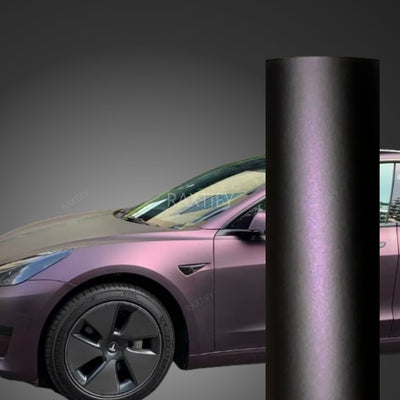 Ultra-Matte Black Purple Vinyl Wrap