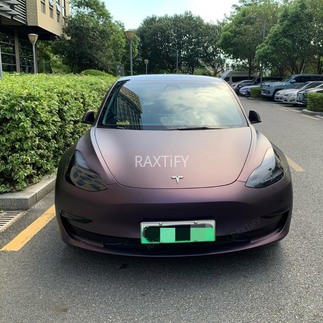 Ultra-Matte Black Purple Vinyl Wrap