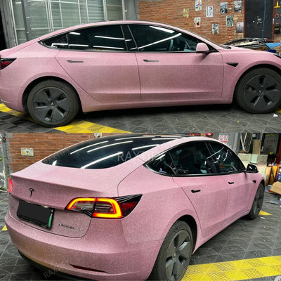 Ultra Diamond Glitter Pink Vinyl Wrap