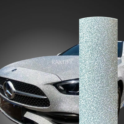 Ultra Diamond Glitter Silver Vinyl Wrap