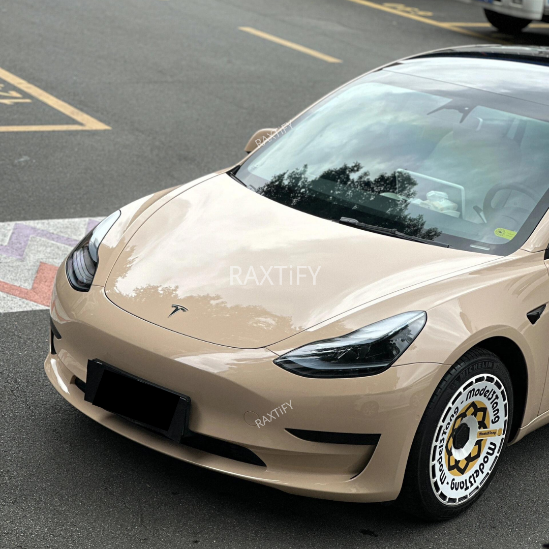 Tesla in Ultra Gloss Concord Buff Paint Protection Film