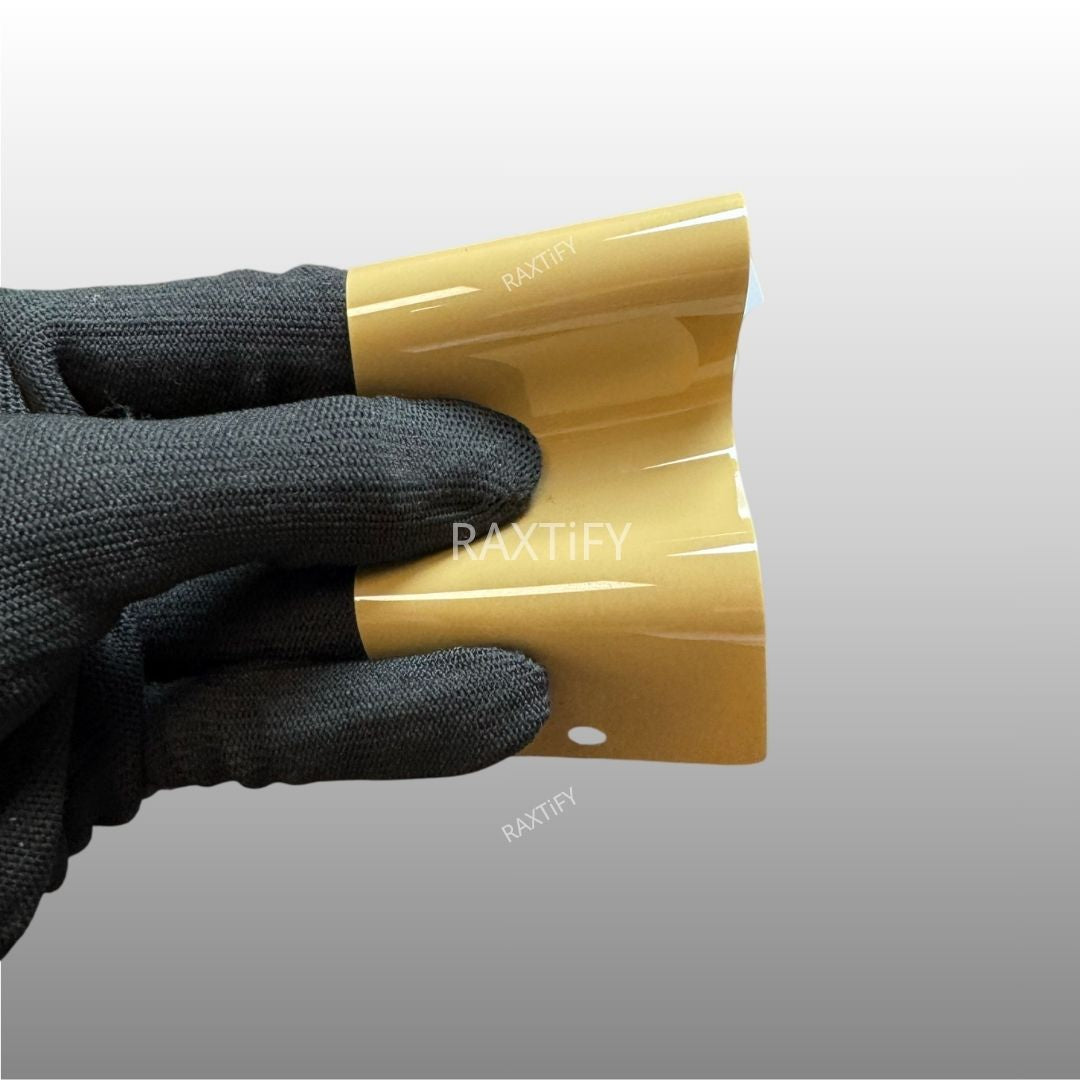Ultra Gloss Desert Yellow Paint Protection Film Swatch Card