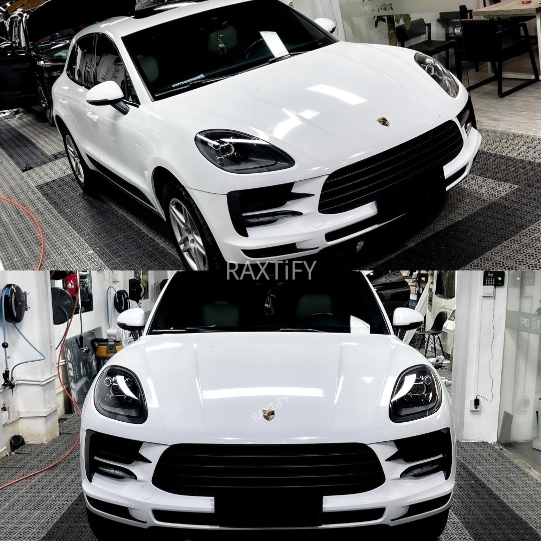Porsche in Ultra Gloss Diamond Pearl White Paint Protection Film