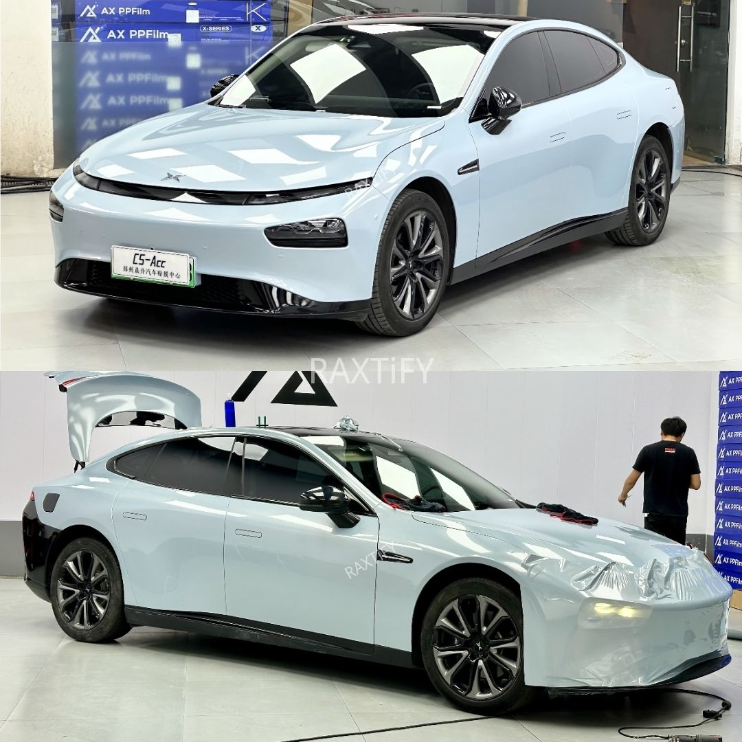 Ultra Gloss Metallic Arctic Sky Blue Paint Protection Film