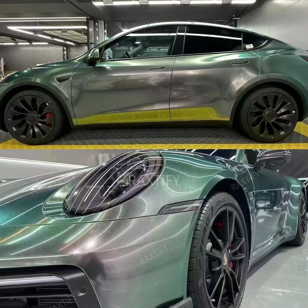 Ultra Gloss Metallic Aurora Green Paint Protection Film