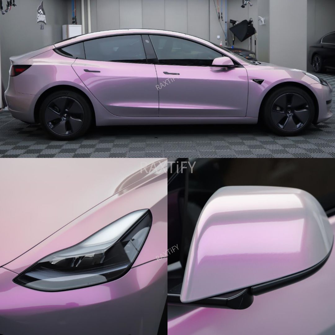 Ultra Gloss Metallic Gray Pink Paint Protection Film