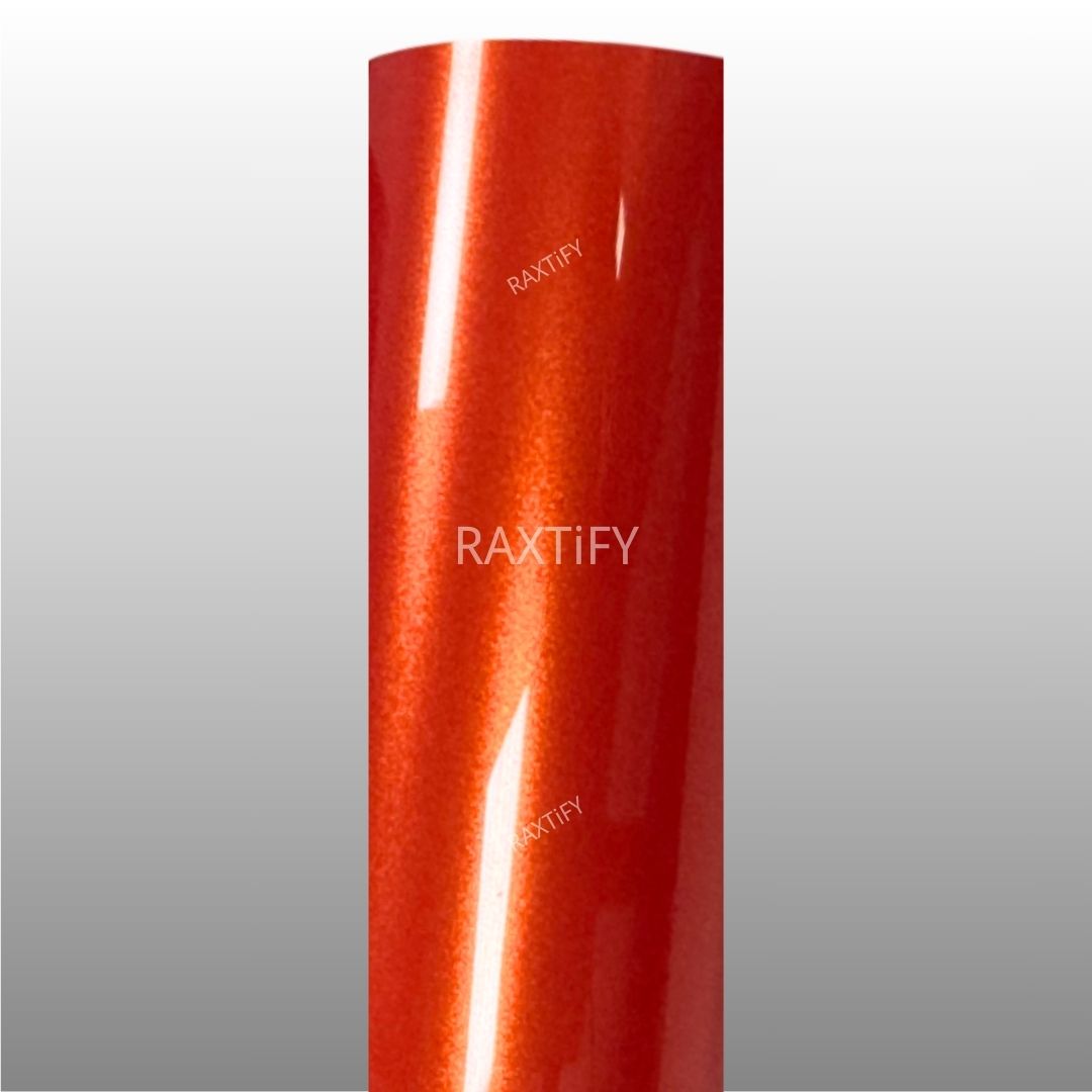 Ultra Gloss Metallic Lava Orange Paint Protection Film