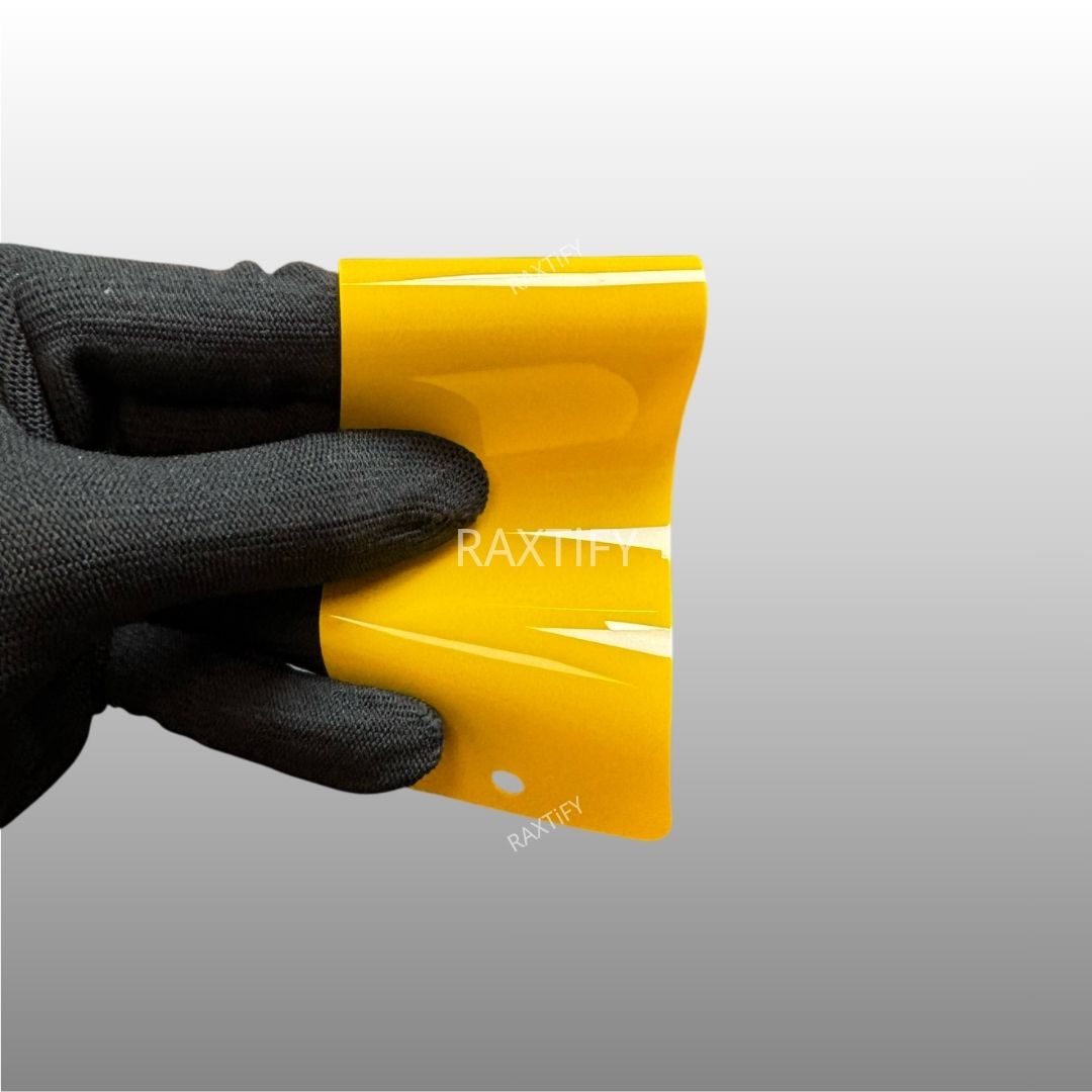Ultra Gloss Sunflower Yellow Paint Protection Film Swatch Card