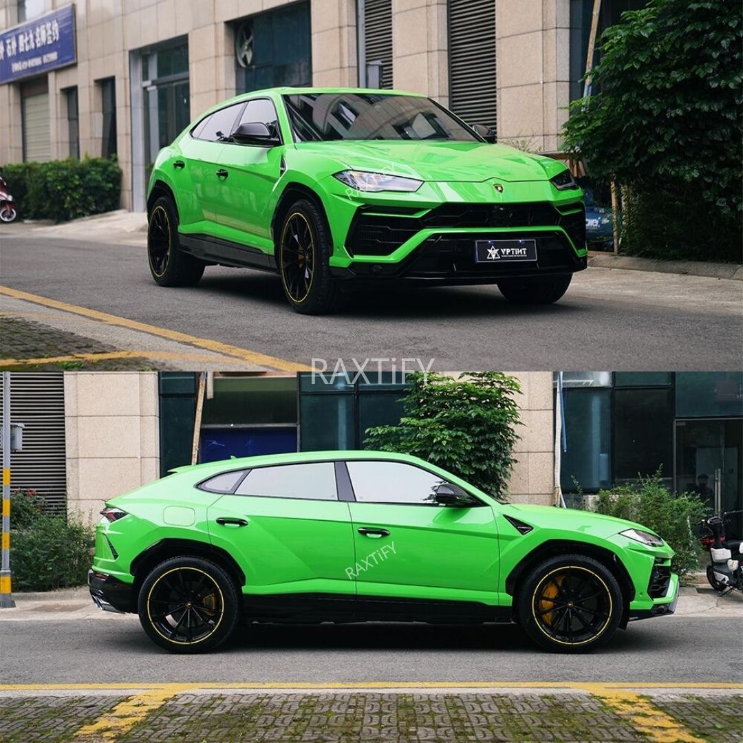 Lamborghini in Ultra Gloss Viper Green Paint Protection Film