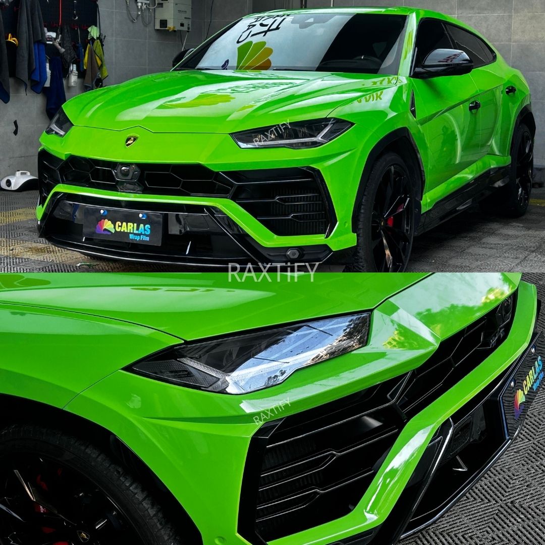 Lamborghini in Ultra Gloss Viper Green Paint Protection Film