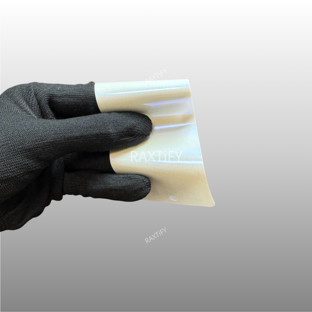 Ultra Gloss White Blue Paint Protection Film Swatch