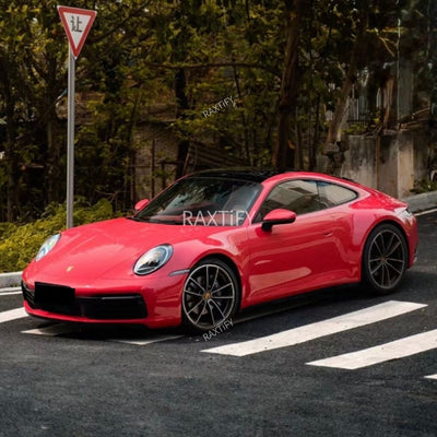 Porsche in Ultra Gloss Hot Red Paint Protection Film