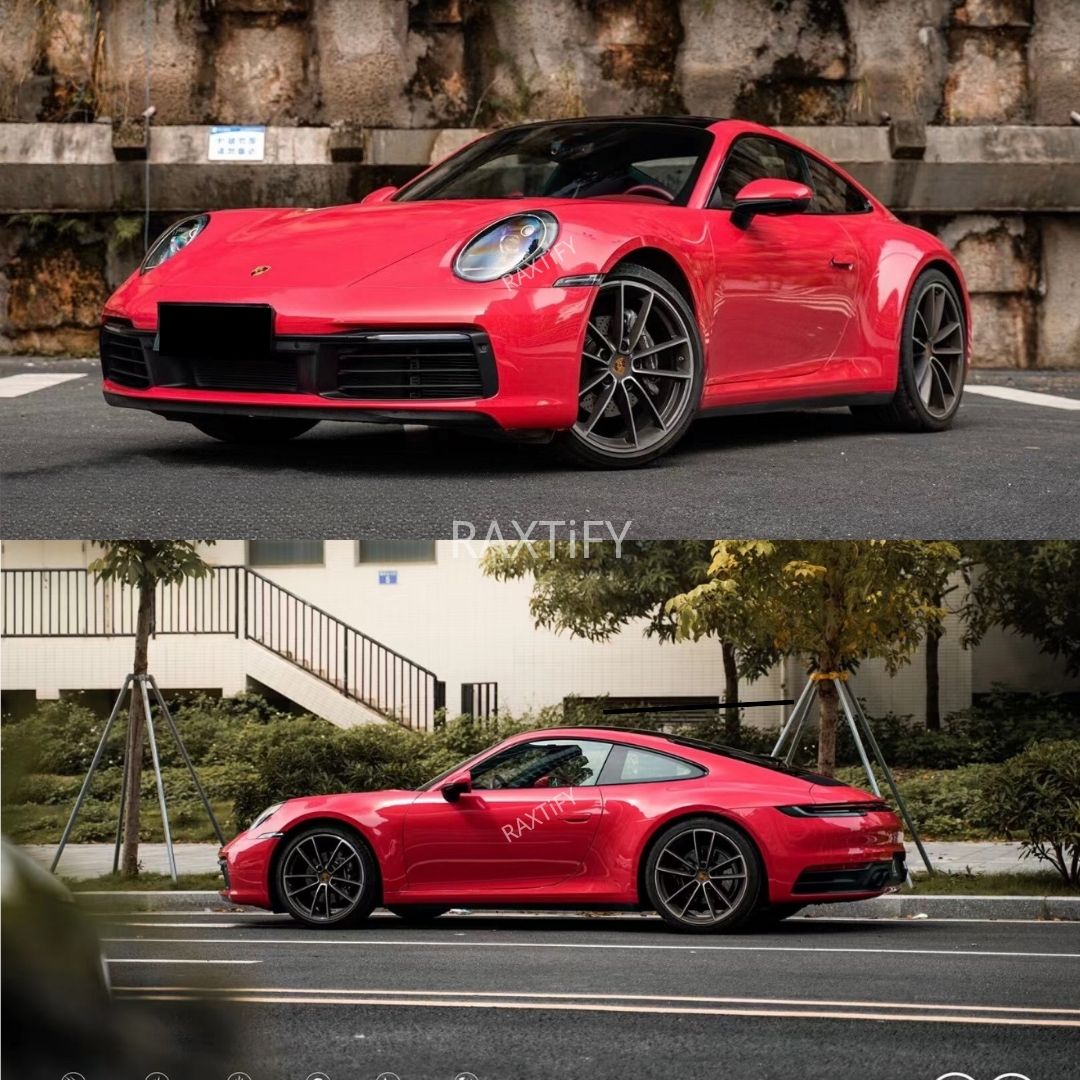 Porsche in Ultra Gloss Hot Red Paint Protection Film