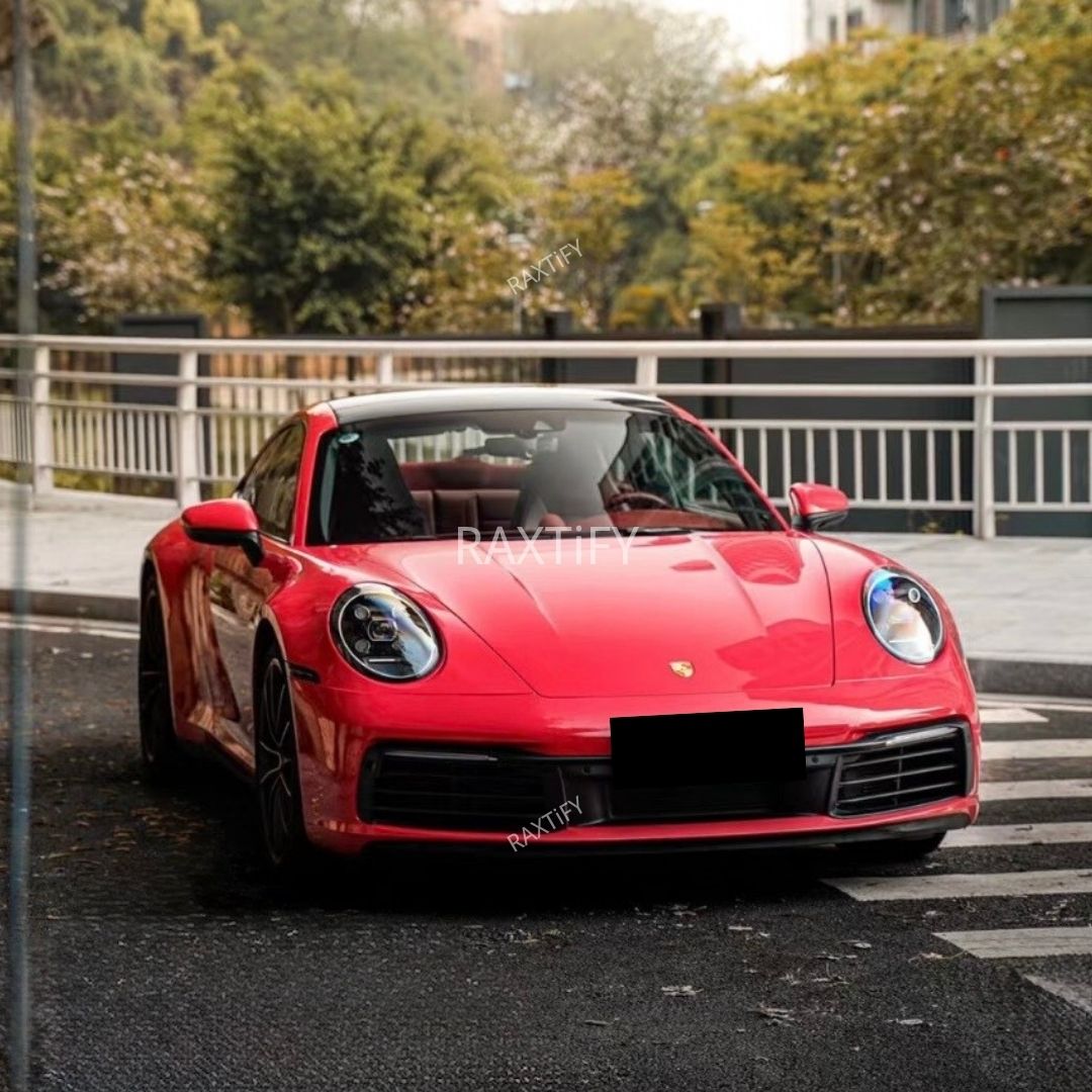 Porsche in Ultra Gloss Hot Red Paint Protection Film