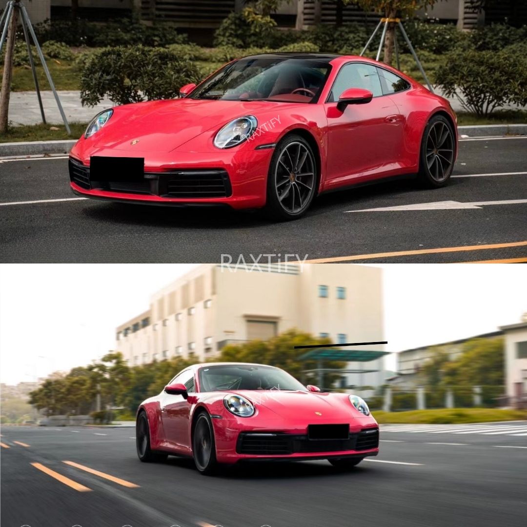 Porsche in Ultra Gloss Hot Red Paint Protection Film