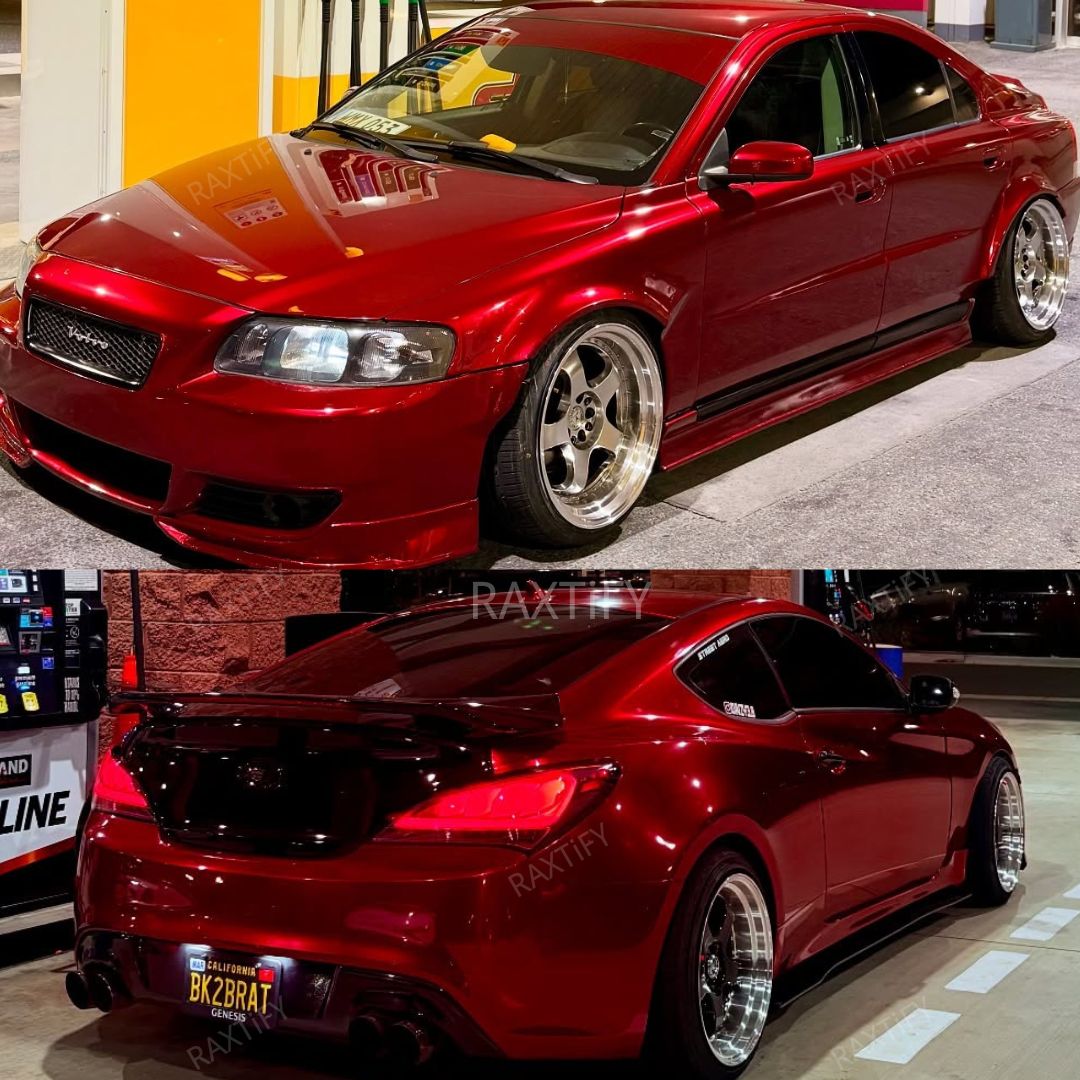 Volvo Evo8 Metallic Raspberry Red Vinyl Wrap