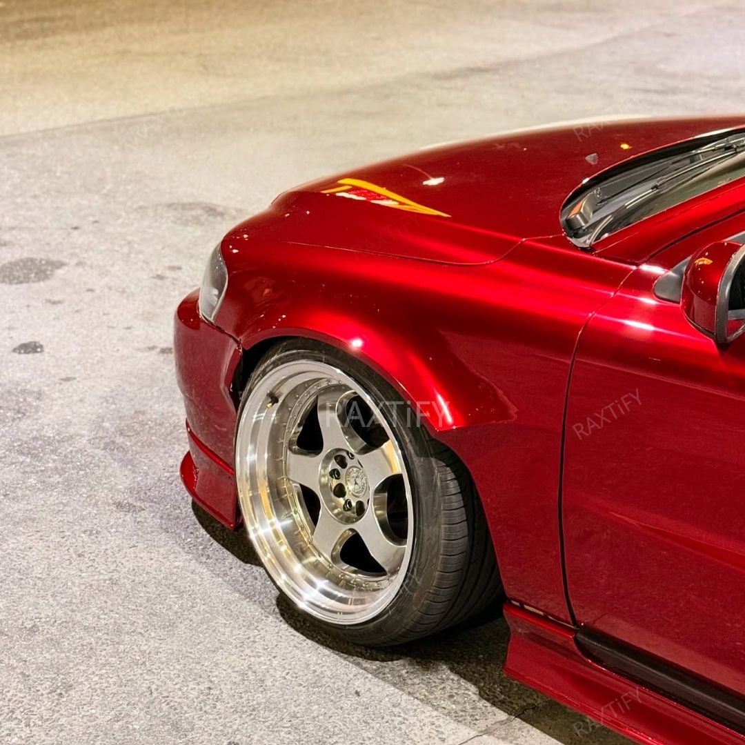 Volvo Evo8 Metallic Raspberry Red Vinyl Wrap
