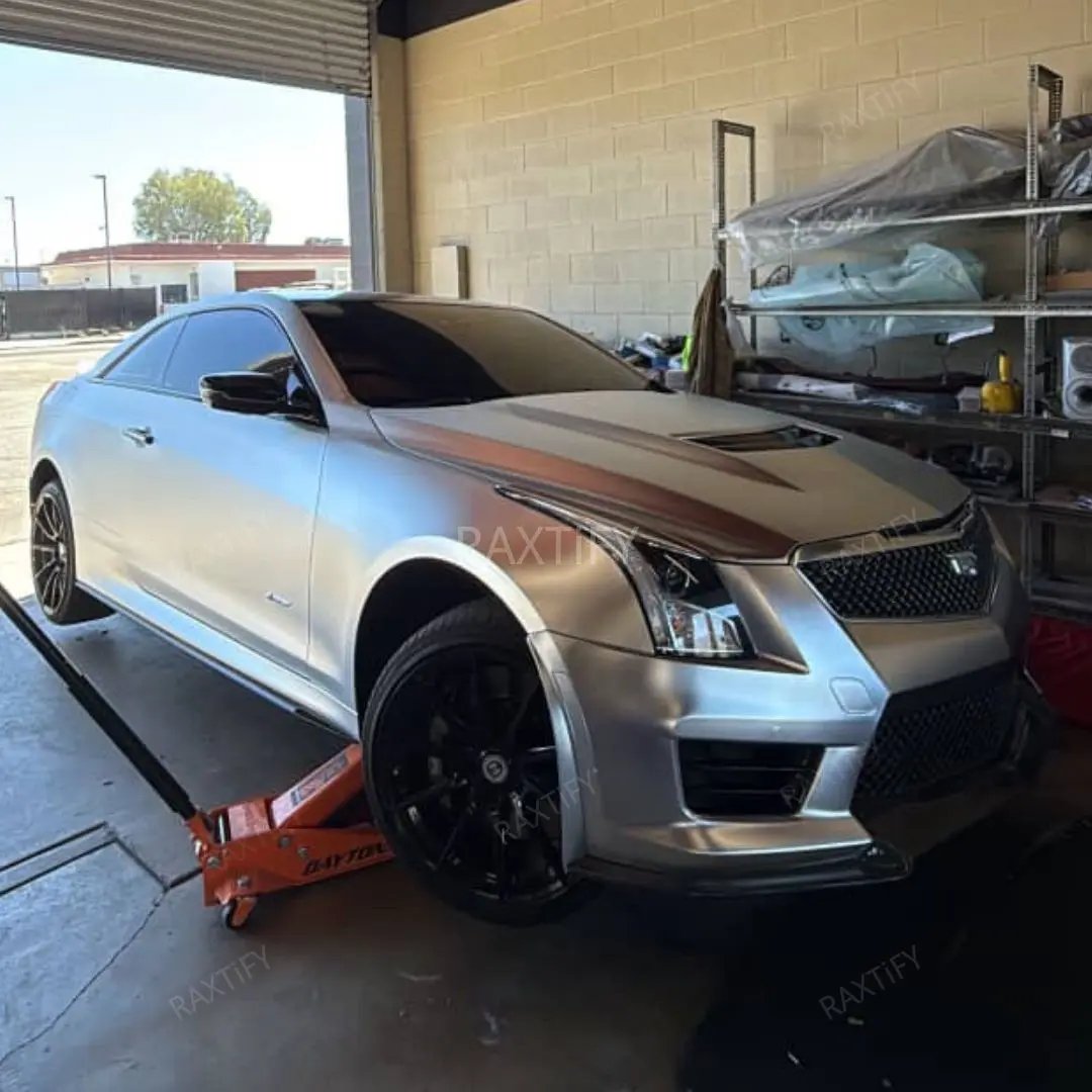 Satin Chrome Alexander Silver Vinyl Wrap raxtify