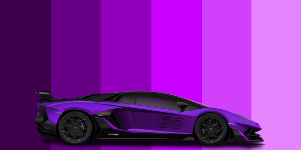 all purple car vinyl wraps