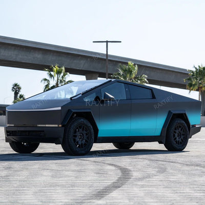 Black to Blue Tesla Cybertruck Gradient Wrap