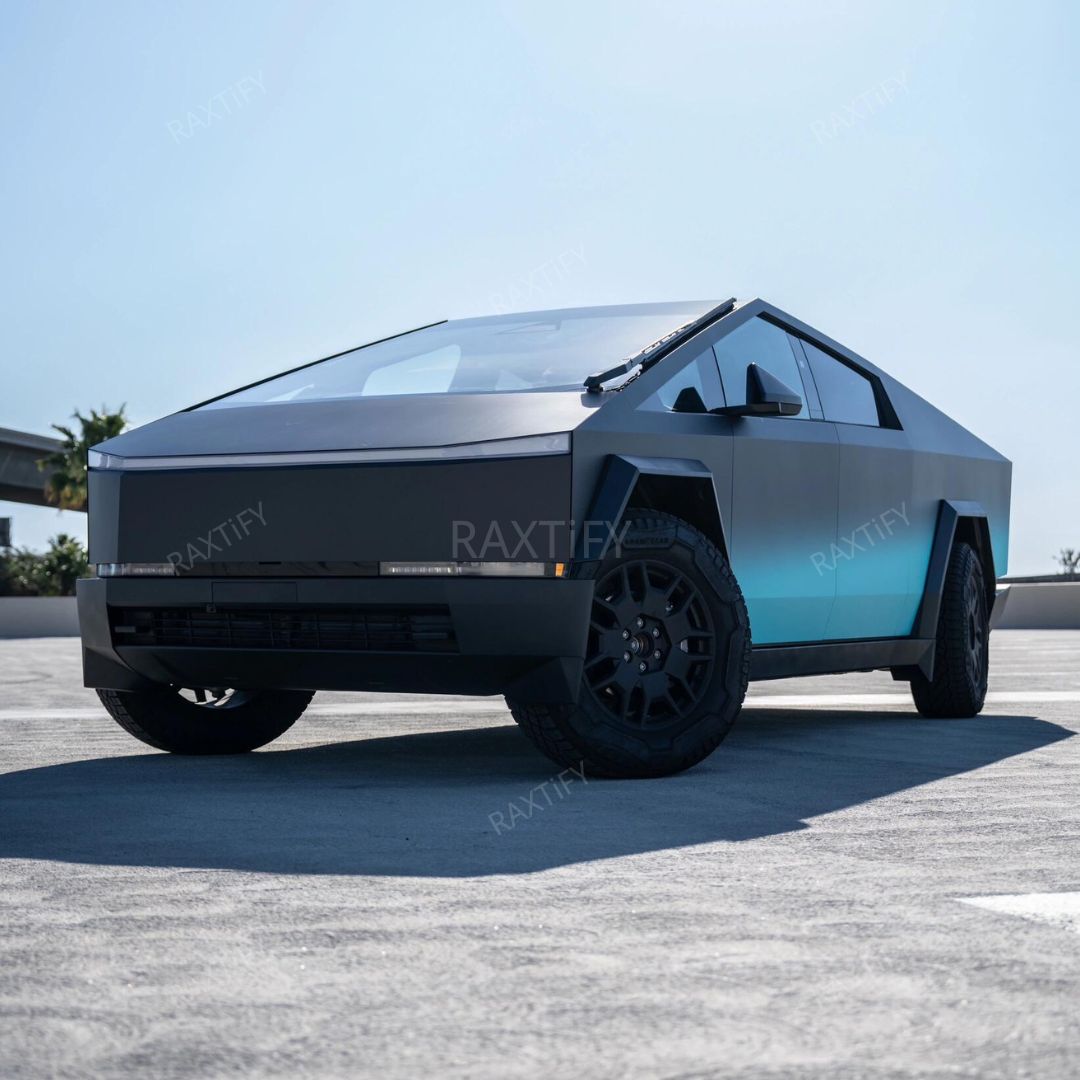 Black to Blue Tesla Cybertruck Gradient Wrap