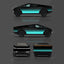 Black to Blue Tesla Cybertruck Gradient Wrap