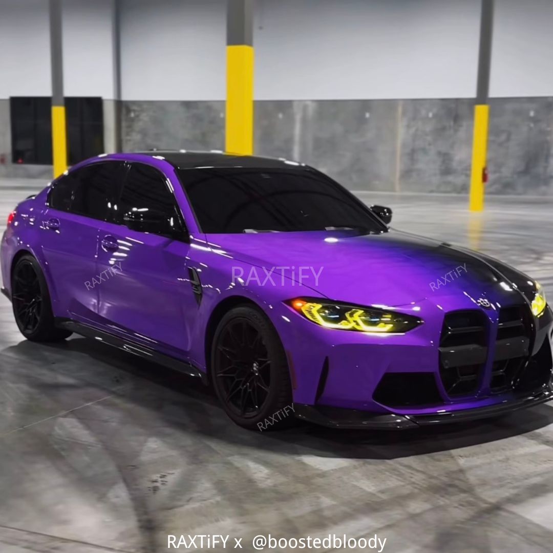 Honda Civic Black Purple Custom Vinyl Wrap
