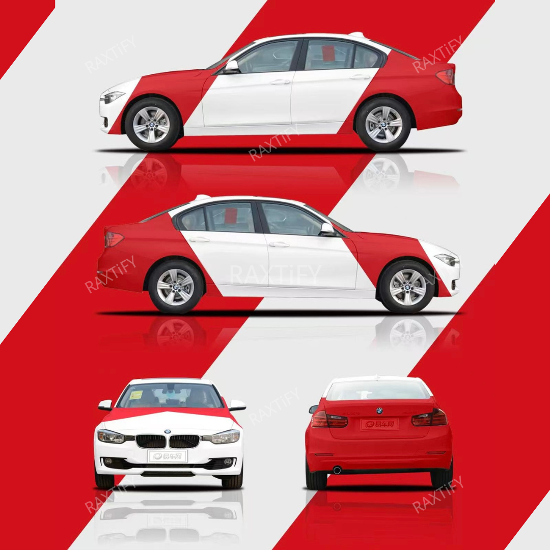 BMW Marlboro Livery White Red Vinyl Wrap