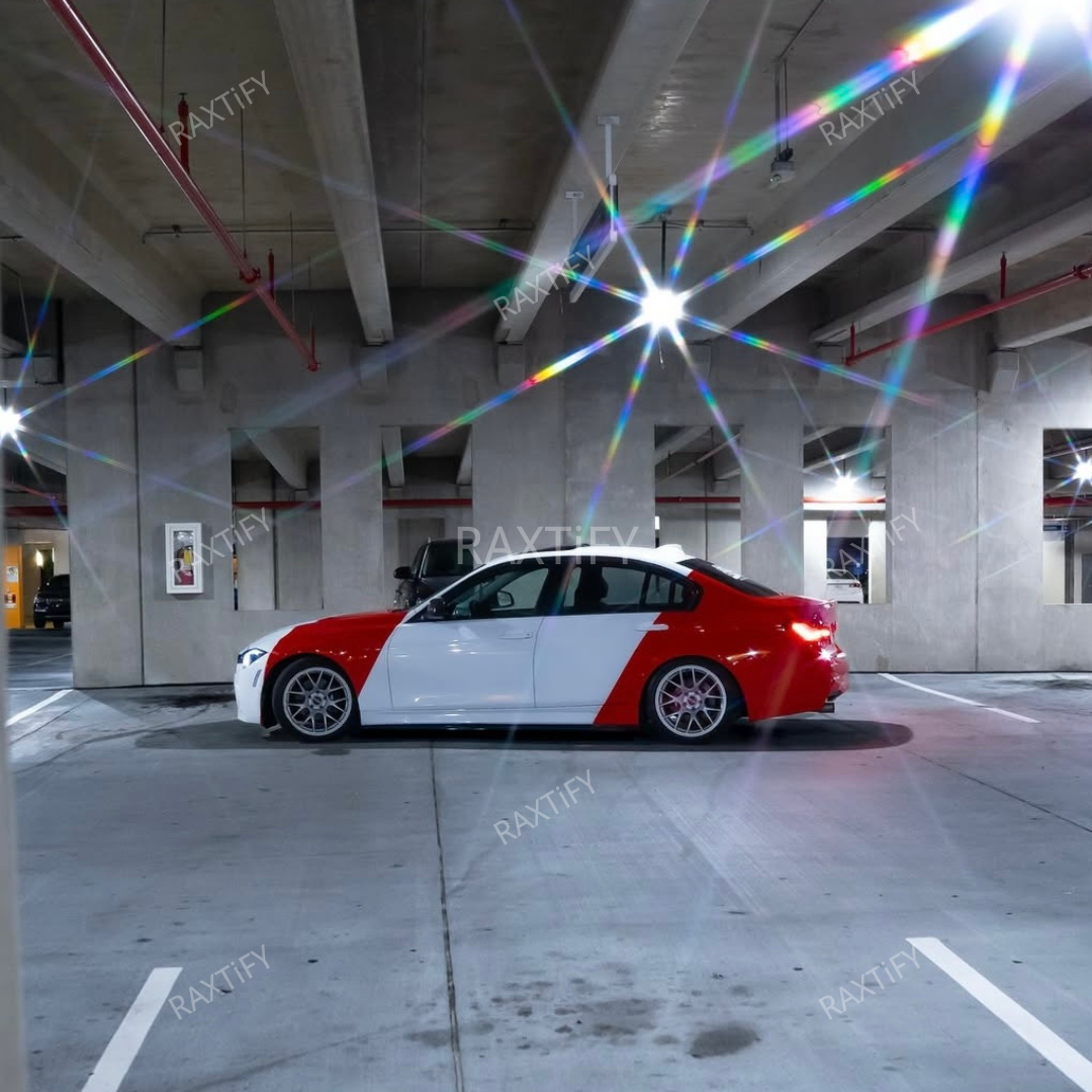 BMW Marlboro Livery White Red Vinyl Wrap