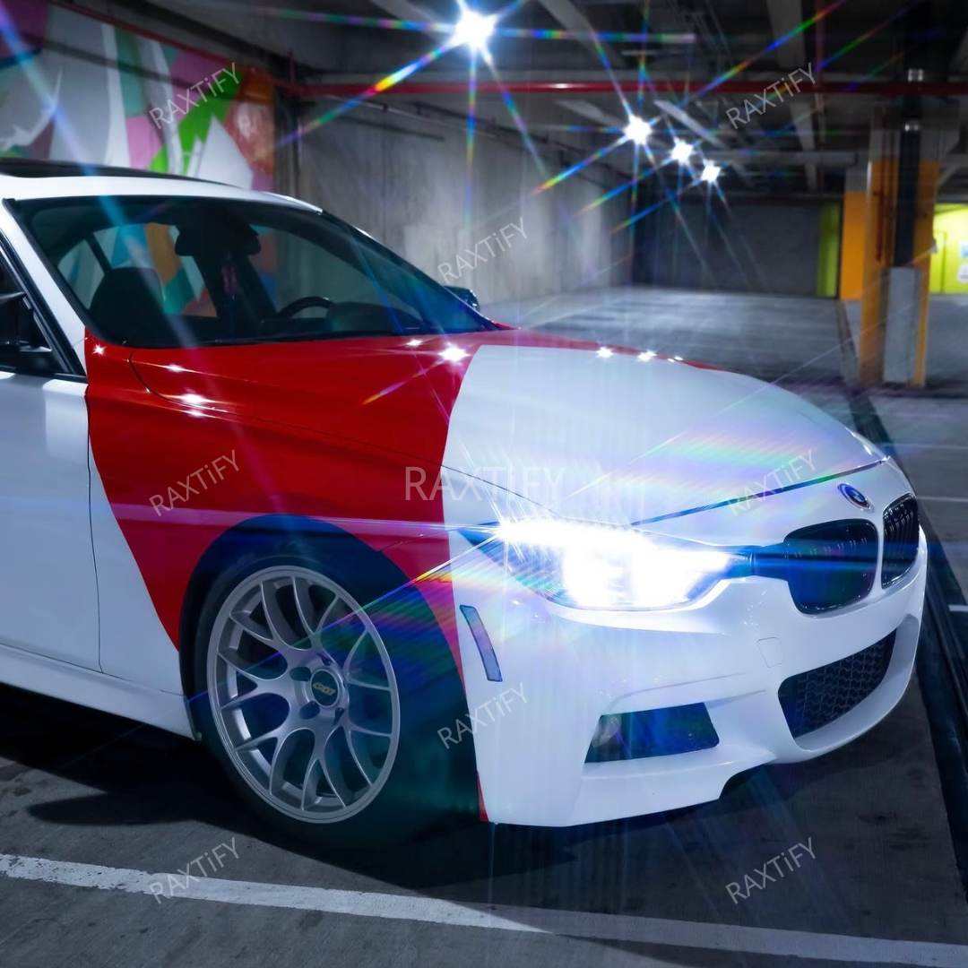 BMW Marlboro Livery White Red Vinyl Wrap
