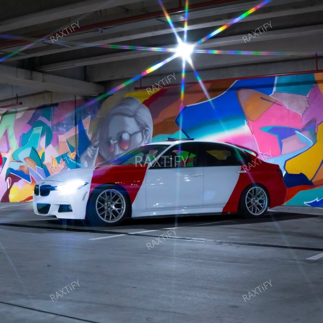 BMW Marlboro Livery White Red Vinyl Wrap