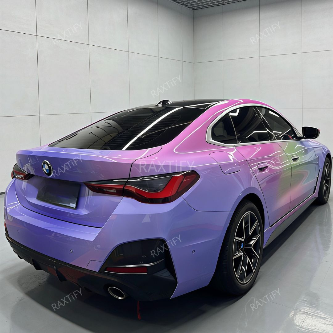 Cotton Candy Fade Car Wrap back