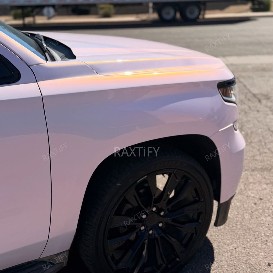 Color Shift Pink White Vinyl Car Wrap for Vehicles – RAXTiFY